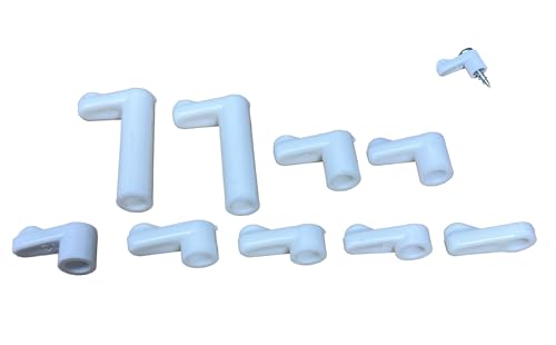 Window Screen Clips / “White” Plastic (Choose Your Size! /Size Run Flush up to 1-3/16” Offset) New or Replacement (10 Pack with All Needed Hardware Included) by E.H.C. (5/16" Offset) - size: 5/16" offset