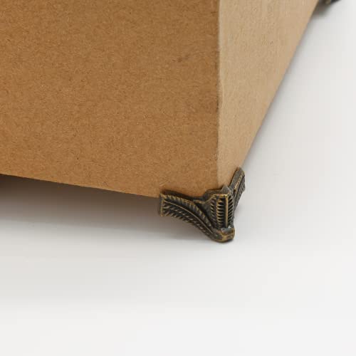 Zorfeter 24 Pcs Antique Brass Box Legs, Style2, Bronze - color: Bronze, size: Style2