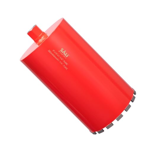 SALI 8 Inch Wet Diamond Core Drill Bit, for Reinforced Concrete, Brick, Block, Stone, 15" Drilling Depth,Core Drill Bit， 1-1/4"-7 Thread - size: 8 Inch