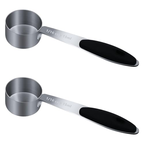 2PCS 1/16cup(15ml) Measuring Cup, Stainless Steel Measure Scoop - size: 1/16cup