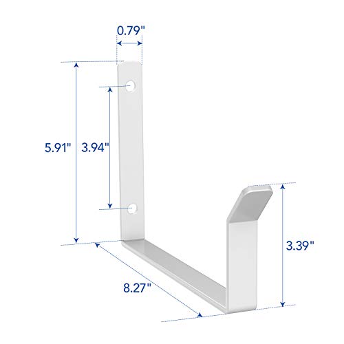 FLEXIMOUNTS 2 Pack Add-On Storage Utility Hooks, White - color: White