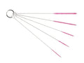 10" Extra Long Tube Brush Set - Small 5 Pack - Pink - color: Pink, size: Small 5 Pack (2mm 3mm 4mm 5mm 6mm)