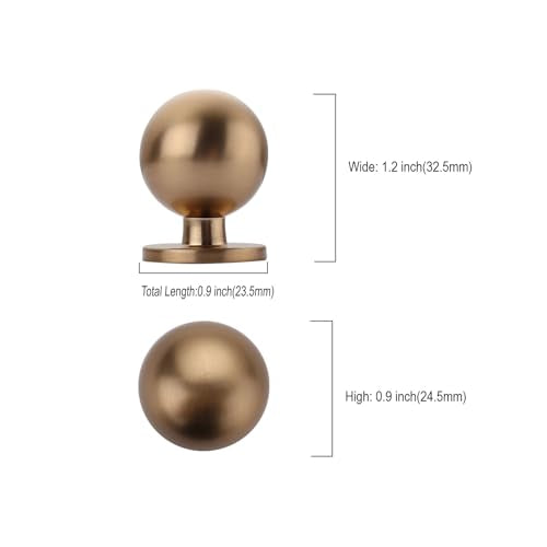 Asidrama 10 Pack Champagne Bronze Kitchen Cabinet Knobs, Cabinet Knobs Kitchen Cabinet Hardware for Cupboard Drawer Knobs Dresser Knobs - color: Champagne Bronze, style: 10 Pack