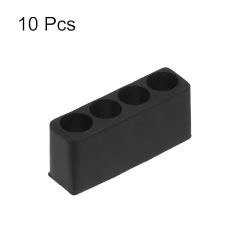 HARFINGTON 10pcs Screwdriver Bit Holder Organizer 32x9.5x16mm 4 Holes Hex Drill Plastic Storage Case for Any 1/4" Metal Driver Bits - style: 4 Holes