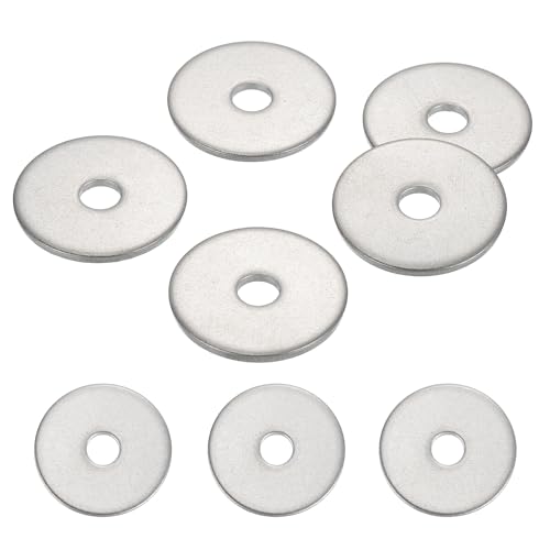 MECCANIXITY 5 Pcs M6 Stainless Steel Flat Washers Round Assortment Parts Spacers Assorted for Screws, Bolts, Plumbing, Automotive, Electrical 6.5mm ID 28mm OD 2mm Thick - size: M6, 6.5mm ID 28mm OD 2mm Thick
