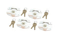 QCAA Heavy Duty Keyed Sash Lock, Child-Proof Security, Only Unlock with Key, CTC 2", White, 4 Pack, Made in Taiwan - color: White, size: 4 Pack