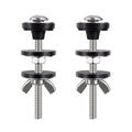2 Pcs Toilet Tank Bolts Replacement Kit Toilet Tank to Bowl Bolts Heavy Duty Stainless Steel Universal Toilet Seat Bolts and Nuts Toilet Seat Screws and Nuts with Rubber Washers Gaskets (Silver)