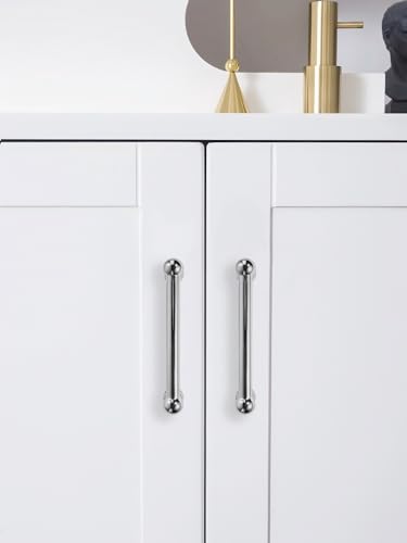 10 Pack 3-1/2 Inch Hole Center Polished Chrome Cabinet pulls 100% Solid Heavy Duty Dresser Pulls Cabinet Drawer Pulls for Kitchen Cupboard Hardware - color: Polished Chrome, size: 3-1/2 inch hole center