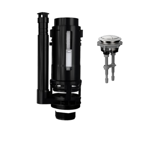 R&T 2-Inch Dual Flush Valve with Top Push Button Toilet Repair Kit Inside Tank dual flush valve replacement kit for 2-piece Toilet A2423 - color: 2 Inch Drain Outlet