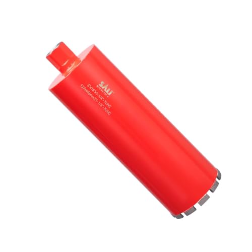 SALI 5 Inch Wet Diamond Core Drill Bit, for Reinforced Concrete, Brick, Block, Stone, 15" Drilling Depth,Core Drill Bit， 1-1/4"-7 Thread - size: 5 Inch