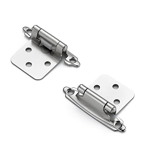Ravinte Polished Chrome Cabinet Hinges 1/2 Inch Overlay, 60 Pack (30 Pairs) - color: Polished Chrome