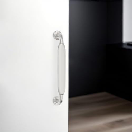 10 Pack 3-3/4 Inch Cabinet Pulls Brushed Satin Nickel Kitchen Cabinet Handles Zinc Alloy Drawer Pulls Solid Cabinet Hardware - color: Brushed Satin Nickel, size: 3-3/4'' Hole Center(96mm)