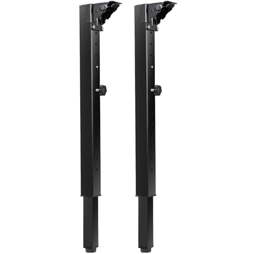 Folding Square Table Legs 2 PCS for Outdoor Camper, RV - size: Adjustable Height - 25”- 34”
