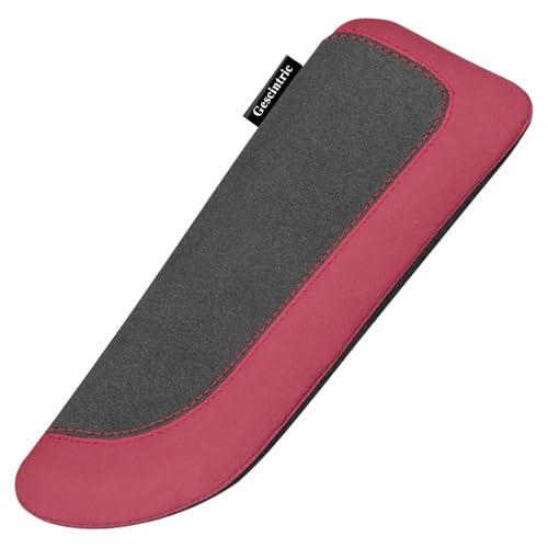 Alcantane Elbow Rest: Memory Foam Support for Car Legs and Knee, Anti-Fatigue - color: Red left hand pad