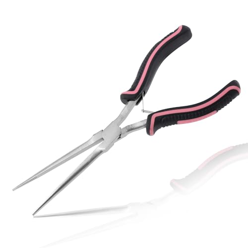 7" Extra Long Needle Nose Pliers for Jewelry Making, Serrated Jaws - style: Extra Long Needle Nose Pliers Serrated Jaws