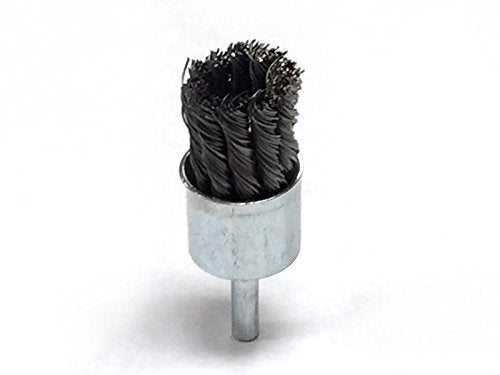 Benchmark Abrasives 1 Inch Knot Wire Brush for Drill & Die Grinder, Paint Removal, Cleaning, Deburring - 1/4" Shank, Drill Grinder Attachment (5 Pack) - Carbon Steel