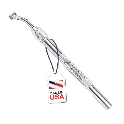 Excel Blades 7/16 inch Pounce Wheel, American Made Serrated Tracing Wheel, Perforator and Embossing Tool - color: Silver