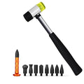 LadyRosian 10PCS Car Paintless Dent Repair Tools Rubber Hammer Tap Down Kits with 9 Different Shaped Rubber Heads for Car Hail Damage Repair - color: Tool a