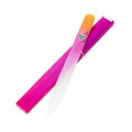 Bona Fide Beauty Czech Glass Fine Grit Nail File with Case, Gold Magenta | Genuine Bohemian Czech glass nail file for natural nails, gentle keratin sealing nail filer, includes protective case - color: Gold Magenta