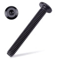 1/4-20 x 2-1/2" Black Hex Socket Head Cap Screws, 304 Stainless Steel 18-8, Furniture Bolts, Connector Screws, Black Coated, Full Thread, 25 PCS - size: 1/4-20 x 2-1/2"