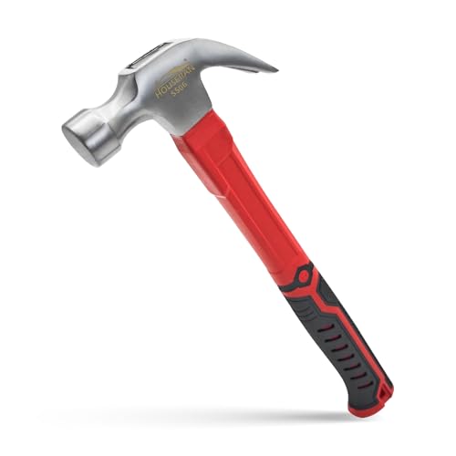 16oz Claw Hammer, Heavy Duty Hammer with Straight Rip Claw