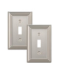 DEWENWILS Single Toggle Wall Plates, Light Switch Cover Plates - color: Brushed Nickel, size: 1 Toggle 2PK