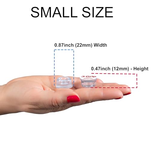 Door Bumpers for Walls - Small Size Rubber Bumpers - Clear Door Stoppers