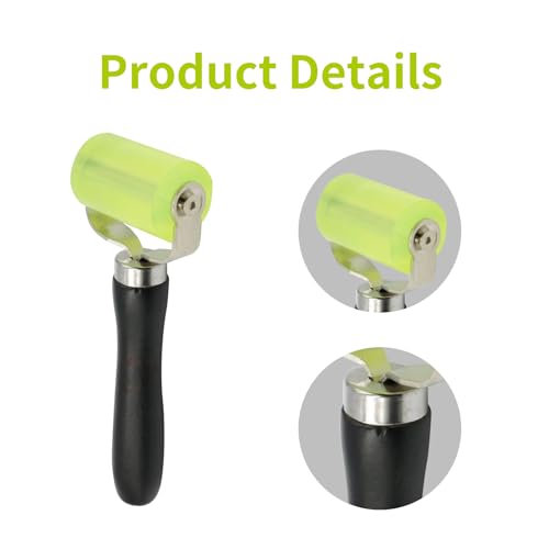 1 Pc Automobile Sound Deadener Rolling Wheel Roller,Car Audio Sound Deadening Application Wheel Roller,Noise Filter Application Wheel Roller Sound Heat Insulation Mat Wallpaper Application