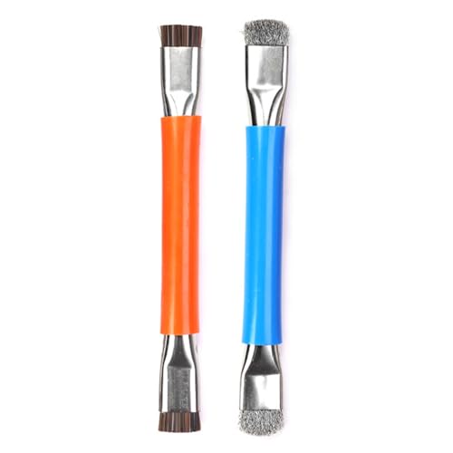 2Pcs Double Head Brushes for Electronics Repair Statics Protections and Efficient Wire Brush Solder Removal Too