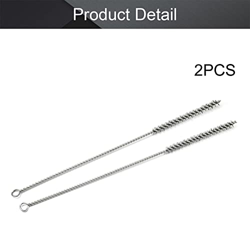 Utoolmart Steel Wire Cleaning Brush, Spiral Power Brush, 0.4-inch Diameter 12-inch Length, 2pcs - color: 2pcs, size: 1cm