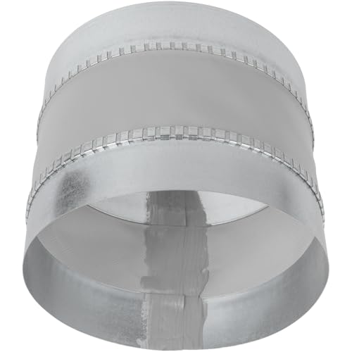Repa Market 8" Inch Flexible Male Fit Duct Connector – Galvanized Steel Round Pipe Extender for Spiral Ducts – Vibration & Noise Reduction Coupler for HVAC Systems, Exhaust, and Dryer Vent Connections - size: 8" Inch