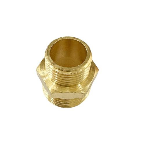 3/4" x 1/2" Male Threaded Hex Nipple Reducer Brass NPT Pipe Fitting Adapter Straight Connectors Pack of 2 - size: 3/4" x 1/2" -2 Pack