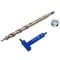 Kreg KPHA308 Easy-Set Pocket Hole Drill Bit with Stop Collar & Gauge/Hex Wrench - size: 3/8" x 6"