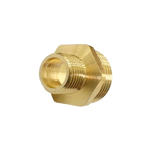 1/2" x 1/4" Male Threaded Hex Nipple Reducer Brass NPT Pipe Fitting Adapter Straight Connectors Pack of 2 - size: 1/2" x 1/4" -2 Pack