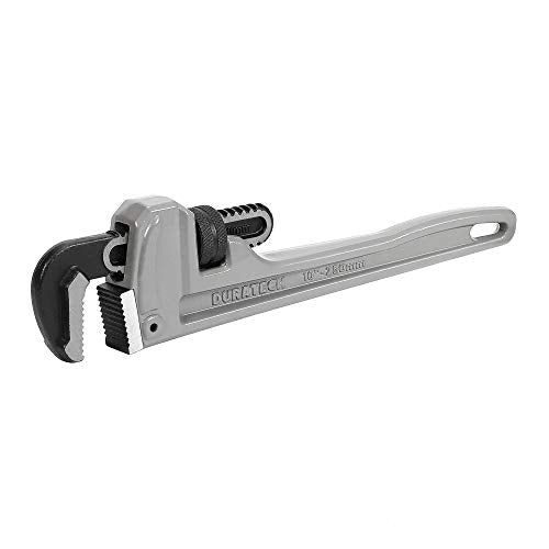 DURATECH 10-inch Aluminum Straight Pipe Wrench, Adjustable Plumbing Wrench - size: 10-inch, style: Straight