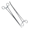 SURGICAL ONLINE 2-Piece Curved & Straight 9" Hemostat Set - Stainless Steel Locking Tweezer Clamps - Ideal Hemostats for Nurses, Fishing Forceps, Crafts and Hobby - size: 9"