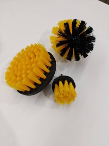 Drill Brush Attachment Set- Power Scrubber for Batrhoo, Kitchen, Tub, Tale e Grout cleaining- 3Pack Cleaning Brushes