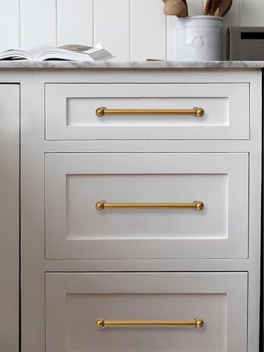 10 Pack 10 Inch Hole Center Antique Brass Cabinet pulls 100% Solid Heavy Duty Dresser Pulls Cabinet Drawer Pulls for Kitchen Cupboard Hardware - color: Antique Brass, size: 10 inch hole center
