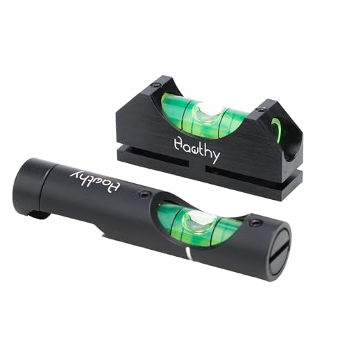 Hawthy Scope Leveling Kit Scope Bubble Level Picatinny Scope Level Magnetic Level Tool Bubble Leveling System - color: Black
