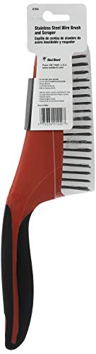 Red Devil 4164 13-Inch Soft Grip Stainless Steel Wire Brush with Scraper - size: 13 inches