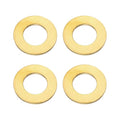 PATIKIL M16x30x2.5mm Flat Washers, 4PCS Brass Automotive Drain Plug Gaskets Flat Ring Oil Crush Washer Spacers for Faucets Garden Bolts Screws Hose, Golden - size: M16x30x2.5mm