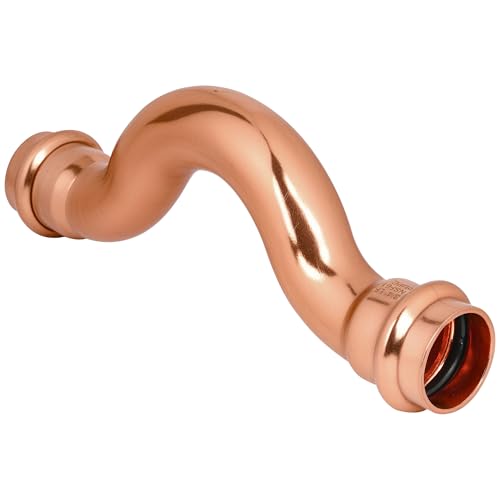 (WDAISY 2 Pack) 3/4" Press Fittings, 3/4 Inch Press Cross-Over For Copper Tube Connection,Lead-Free,UPC,NSF/ANSI61 Certified. - size: 3/4" Copper Press Crossover Elbow – 2P