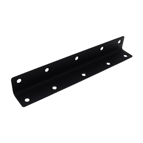 Long L Bracket,ULIFESTAR Black Corner Brace Brackets,Stainless Steel Corner Brackets,Heavy Duty Shelf Bracket,Metal Right Angle Bracket for Wood,225*27mm/8.86*1.06''4 PCS - size: 225*27mm/8.86*1.06''
