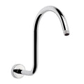 S Shaped Shower Arm, High Rise Shower Head Extension Pipe Standard 1/2" Connection with Flange, Awesome Shower Experience-Stainless Steel Bathroom Accessory(13 Inch 2-S Shape, Chrome Finish) - color: Chrome Finish, style: 13" 2 Shape