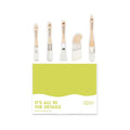 5-Piece Detail Paint Brush Set with Assorted Paint Brushes for Murals, Furniture and Home Projects, White