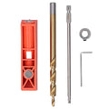 Hilitand Pocket Hole Jig Kit, Spliceable Pocket Hole Jig Kit, 2 in 1 Pocket Hole Jig Kit, Including One Hole Jig, Step Drill Bit, Hex Wrench, Jigs, Hilitandohmyix4p38