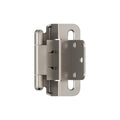 Amerock 1 Pair 3/8" Inset Satin Nickel Self-Closing Wrap Hinge - color: Satin Nickel, size: 3/8 Inch (10 mm) Inset