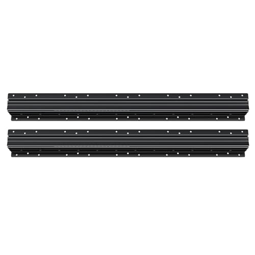 VEVOR Undermount Heavy Duty Drawer Slides, 16 24 32 40 Inch 260 lb Load Capacity Full Extension Ball Bearing Under Stair Cabinet Rails, Bottom Stair Cabinet Glides Track Runners(32inch, Black) - size: 32 Inch