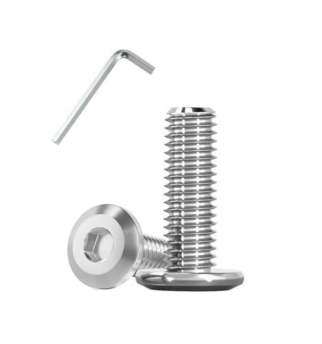 Metuja 5/16-18x3/4 Flat Head Hex Socket Cap Screws Bolts,304 Stainless Steel Fully Threaded Machine Screws with Hex Key (50PCS) Corrosion-Resistant for Furniture/Machinery - size: 5/16-18 x 3/4"