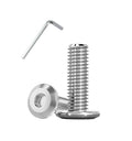 Metuja 5/16-18x3/4 Flat Head Hex Socket Cap Screws Bolts,304 Stainless Steel Fully Threaded Machine Screws with Hex Key (50PCS) Corrosion-Resistant for Furniture/Machinery - size: 5/16-18 x 3/4"